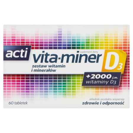 Acti vita-miner D3 Suplement diety 60 sztuk
