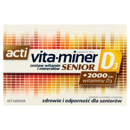 Acti vita-miner Senior D3 Suplement diety 60 sztuk