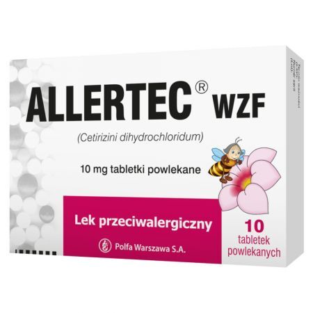 Allertec WZF 10 mg x 10 tabl. powl.