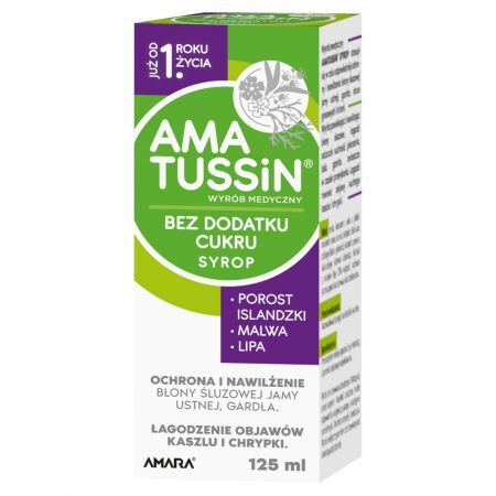 Amatussin Wyrób medyczny syrop 125 ml