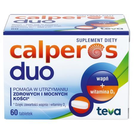 Calperos Duo Suplement diety wapń + witamina D3 60 sztuk