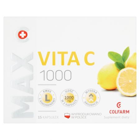 Colfarm Max Vita C 1000 Suplement diety 14 g (15 kapsułek)