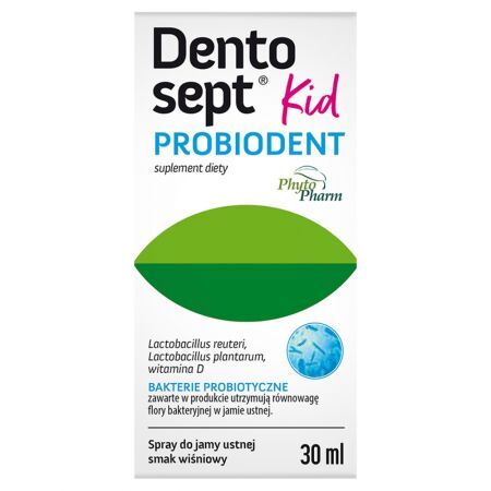 Dentosept Kid Probiodent Suplement diety spray do jamy ustnej smak wiśniowy 30 ml