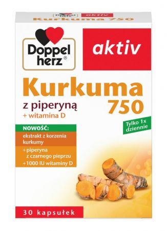 Doppelherz aktiv Kurkuma+piperyną 30kaps kaps. - 30 kaps.