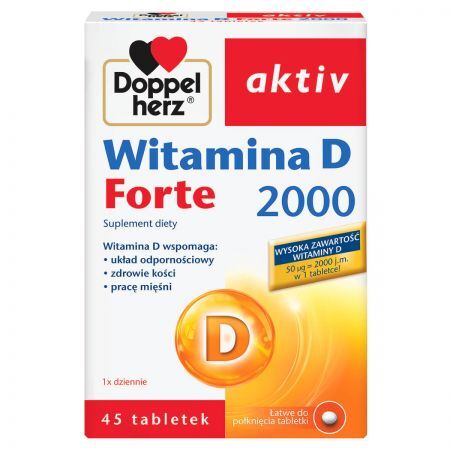 Doppelherz aktiv Witamina D Forte 2000 45t tabl. - 45 tabl.