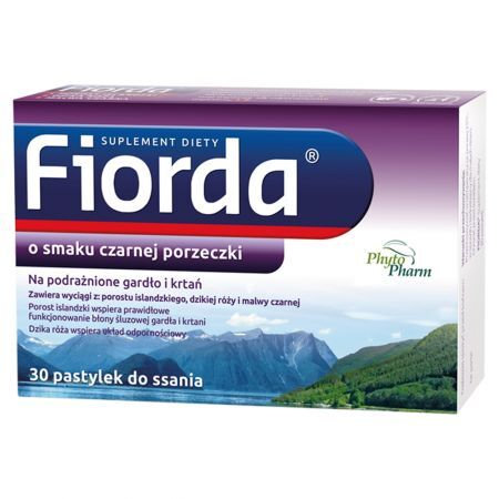 Fiorda Suplement diety o smaku czarnej porzeczki 30 sztuk
