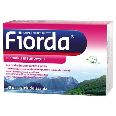 Fiorda Suplement diety o smaku malinowym 30 sztuk