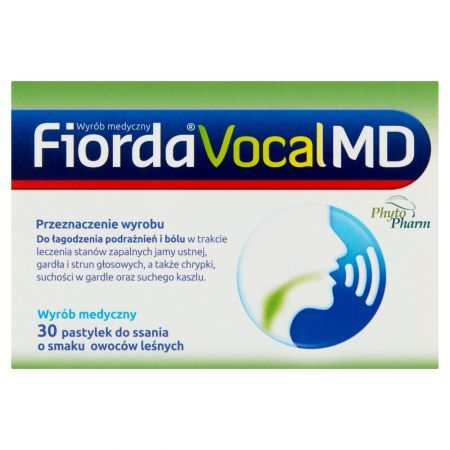 Fiorda Vocal MD o s.ow. leś. 30 past. pastyl.do ssania - 30 pastyl. (2x15)