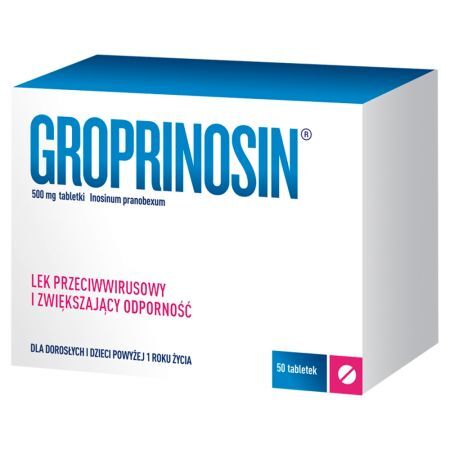 Groprinosin 500 mg Tabletki 50 sztuk