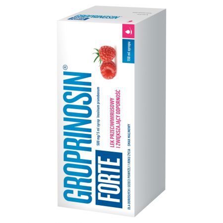 Groprinosin Forte 500 mg/5 ml Syrop smak malinowy 150 ml