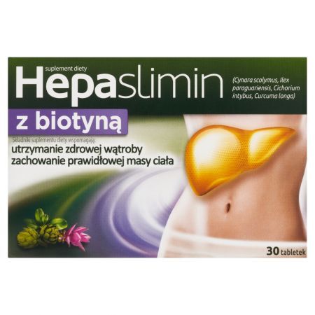 Hepaslimin z biotyną Suplement diety 30 sztuk