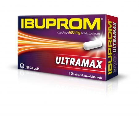 Ibuprom Ultramax 0,6 g a 10 tabl. tabl.powl. 0,6 g 10 tabl.