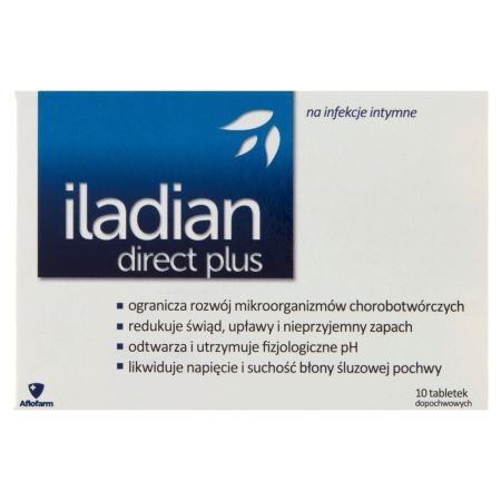 Iladian Direct Plus Tabletki dopochwowe 10 sztuk