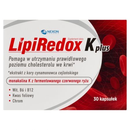 Lipiredox K plus Suplement diety 30 kapsułek