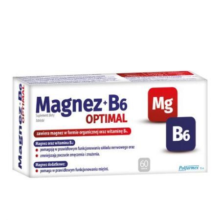 Magnez + B6 Optimal 60tabl. tabl. - 60 tabl. (6 blist. po 10 tabl.)