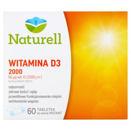 Naturell Witamina D3 2000 Suplement diety 60 sztuk