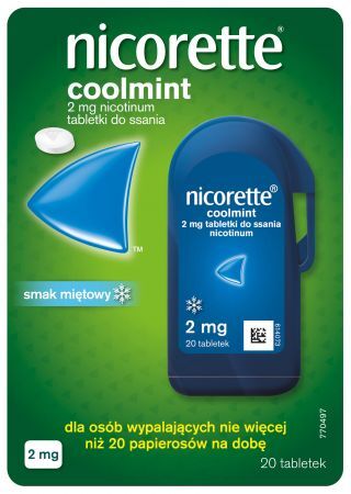 Nicorette Coolmint Tabletki do ssania 2 mg 20 sztuk