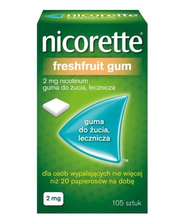 Nicorette Freshfruit Gum Guma do żucia lecznicza 2 mg 105 sztuk
