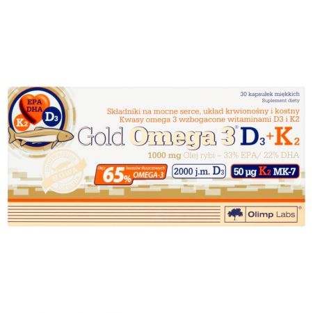 Olimp Labs Gold Omega 3 D3+K2 Suplement diety 38,4 g (30 sztuk)