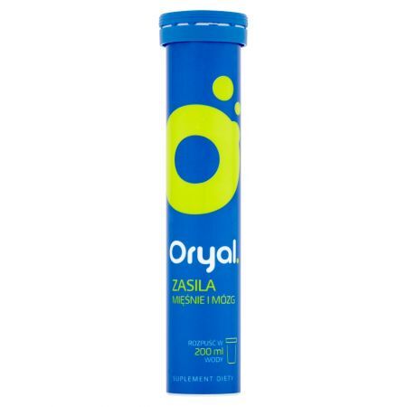 Oryal Suplement diety tabletki musujące o smaku limonkowo-cytrynowym 20 sztuk
