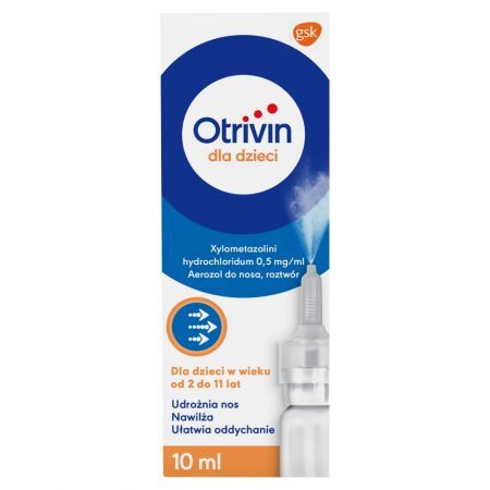 Otrivin 0,5 mg/ml Aerozol do nosa dla dzieci 10 ml