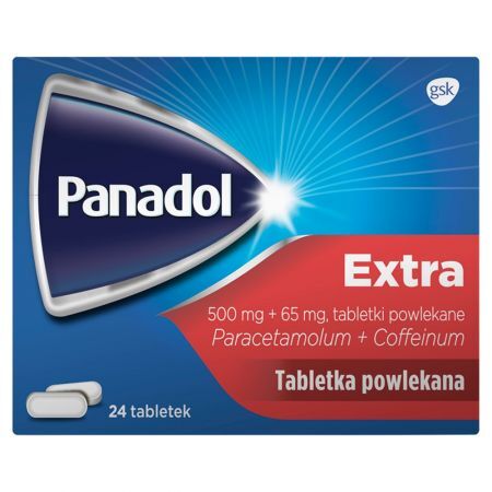 Panadol Extra Lek przeciwbólowy i przeciwgorączkowy 24 sztuki