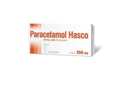 Paracetamol Hasco czop.doodbyt. 0,25g 10cz