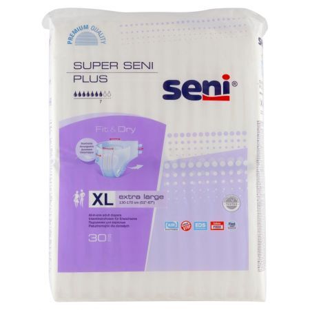 Seni Super Plus Extra Large Pieluchomajtki dla dorosłych 30 sztuk