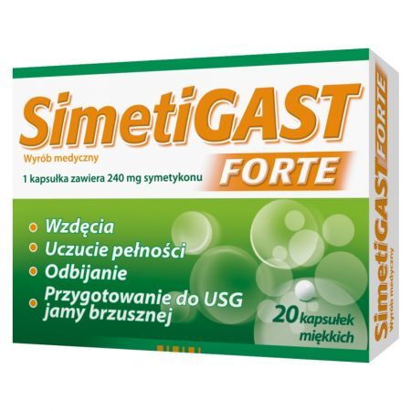 Simetigast Forte 240 mg x 20 kaps. elast.