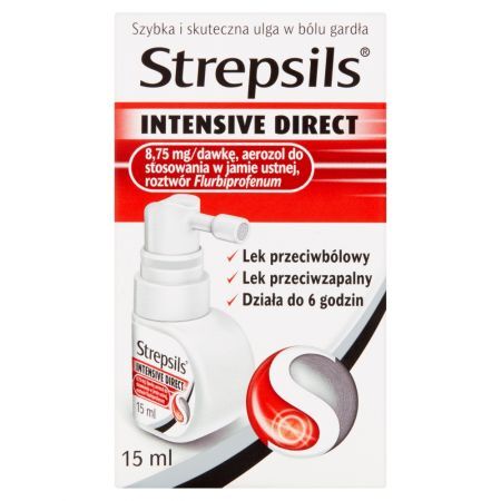 Strepsils Intensive Direct Aerozol do stosowania w jamie ustnej 15 ml