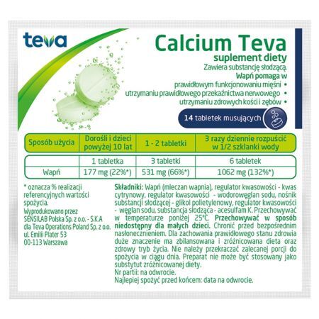 Suplement diety Calcium 14 sztuk