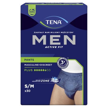 TENA Men Pants Plus Męska bielizna chłonna S/M 30 sztuk