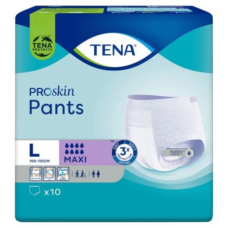 TENA ProSkin Pants Maxi Majtki chłonne L 10 sztuk 