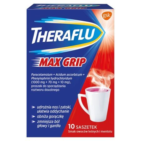 Theraflu Max Grip Lek 10 sztuk