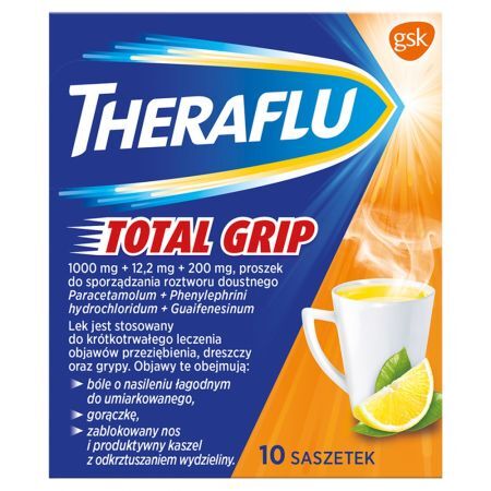 Theraflu Total Grip Lek 10 sztuk