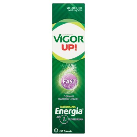 Vigor Up! Fast Suplement diety tabletki musujące o smaku owoców leśnych 20 sztuk