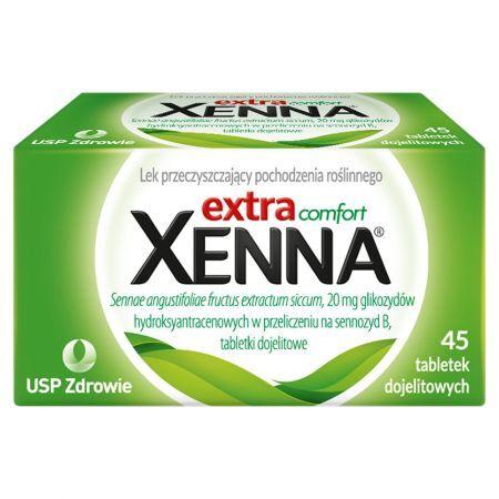 Xenna extra comfort Lek przeczyszczający pochodzenia roślinnego 45 sztuk
